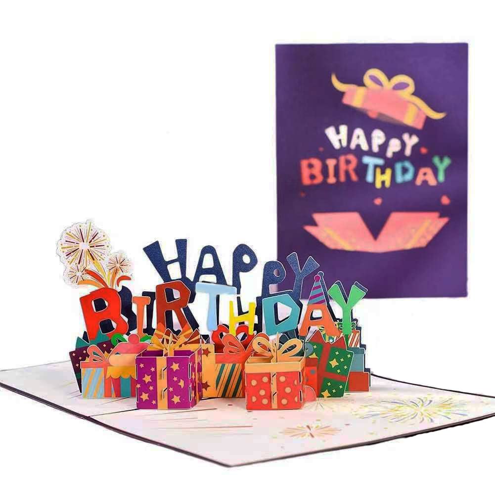 Amazon.com : Pop Up Birthday Greeting Card, 3d Birthday Card, Suitable For  Sending Greeting Cards To Lover, Mother, Father, Child, Classmate,  Boyfriend, Teacher, Aunt, Uncle, Grandpa, Grandma (Happy birthday) : Office  Products
