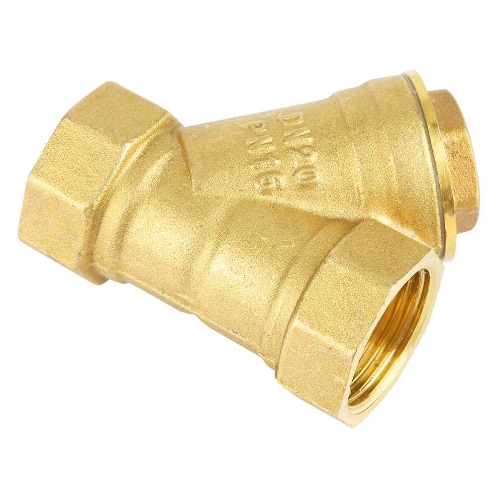 Filtro Ottone, Akozon DN20 3/4" Filtro Ottone a Y Filetto Femmina BSPP Connettore con Valvola per Separazione Olio Acqua