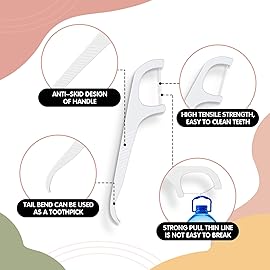 RAZOKO Dental Floss Portable Case, Storage 10 Picks Floss in Box,Floss Pick Dispenser for Cleaning Teeth and Oral Care,Toothpick Floss is Perfect for Dating,Travel,Hotels 2PCS