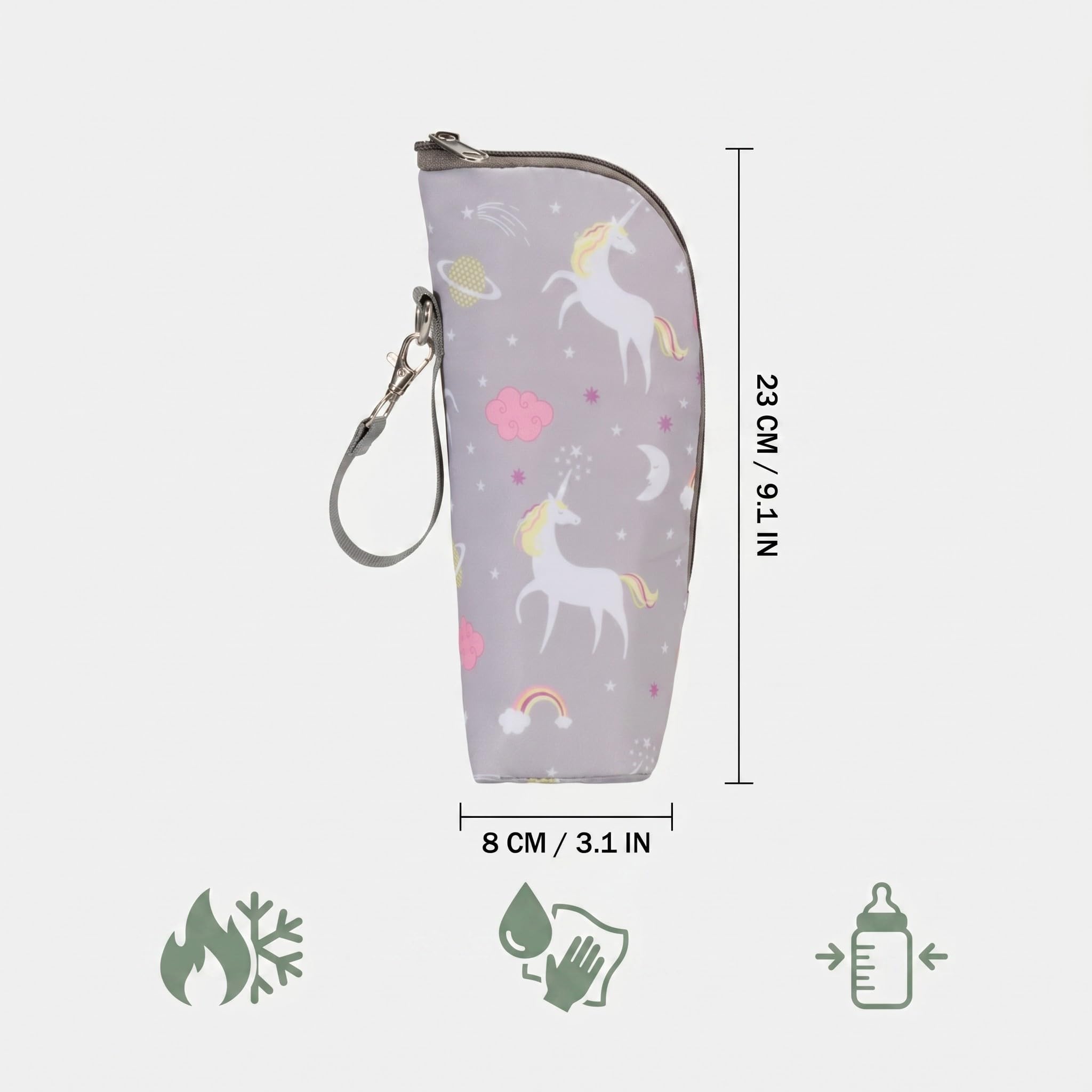 Porta Biberon Termico Borsa Termica con Strato Isolante, Borsa da Viaggio Portatile Appeso Latte Materno Acqua Stoccaggio Biberon Sacchetto di Isolamento