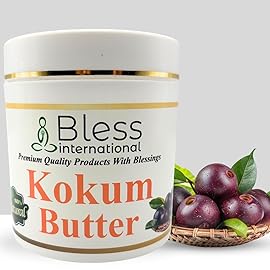 Organic Raw Kokum Butter 100% Pure,Natural & Unrefined| Skin Moisturizer For Face, Body & Hair| 1 LBS/450 GM Ivory / White Grade A | DIY Creams, Balms, Lotions, Soaps| Moisturizes Dry Skin