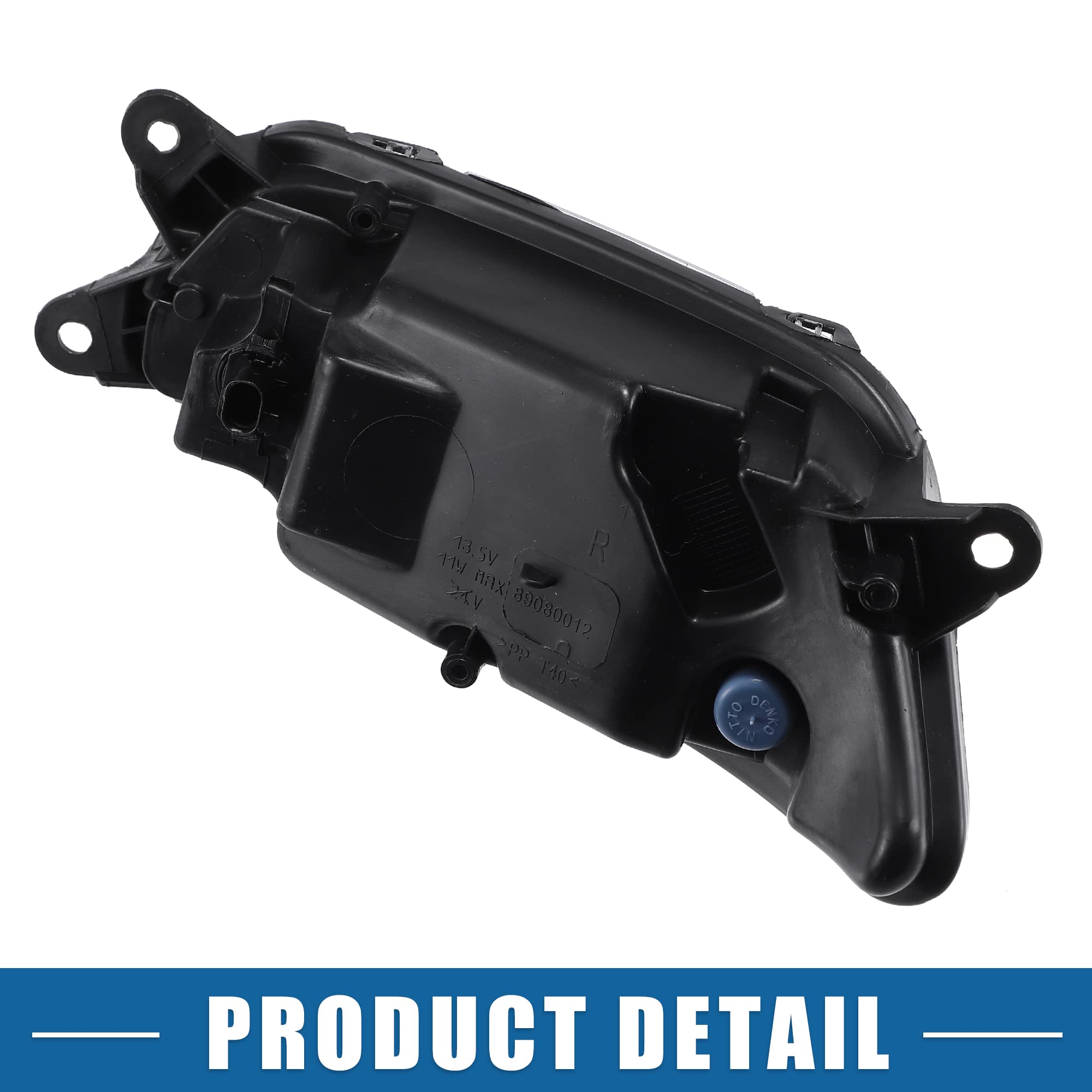 A ABSOPRO Luz De Circulación Diurna LED Para Mercedes-Benz E350 10-16 1 Par | Plástico, Luz Blanca, Carcasa Negra, 13.5V, 11W, 25.5x9.5x10.5cm, OE:2128200756/856, Para E550 10-16, Para E63 para AMG 10-15