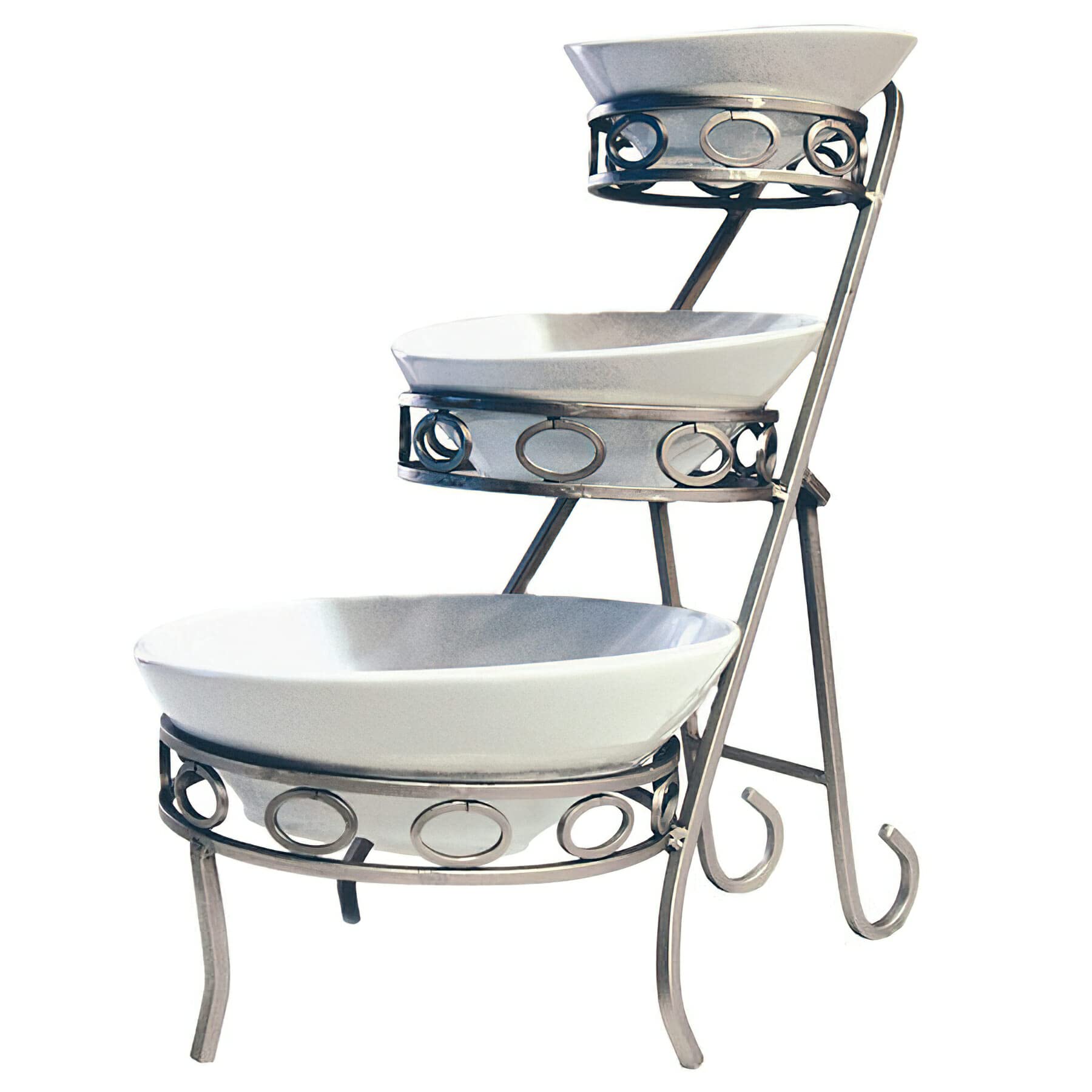 Colonne de douche ovale en métal pour ranger vos produits