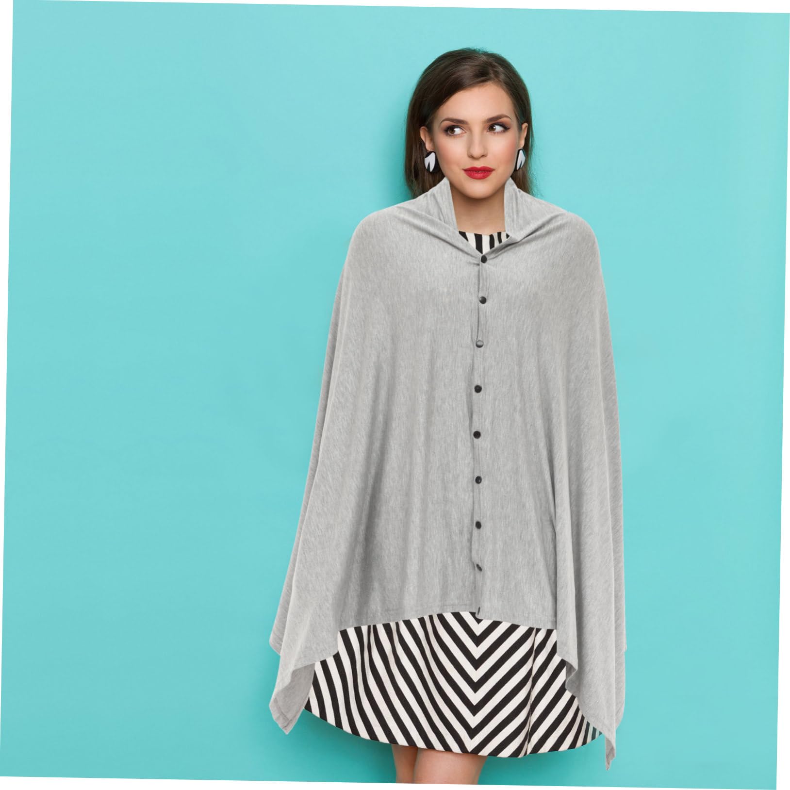 Abaodam 2stücke Stilltuch Zum Stillen Baumwolle Atmungsaktiv Bequemer Stillponcho Wiederverwendbar Mit Knöpfen Verstellbar Für Für Indoor Und Outdoor