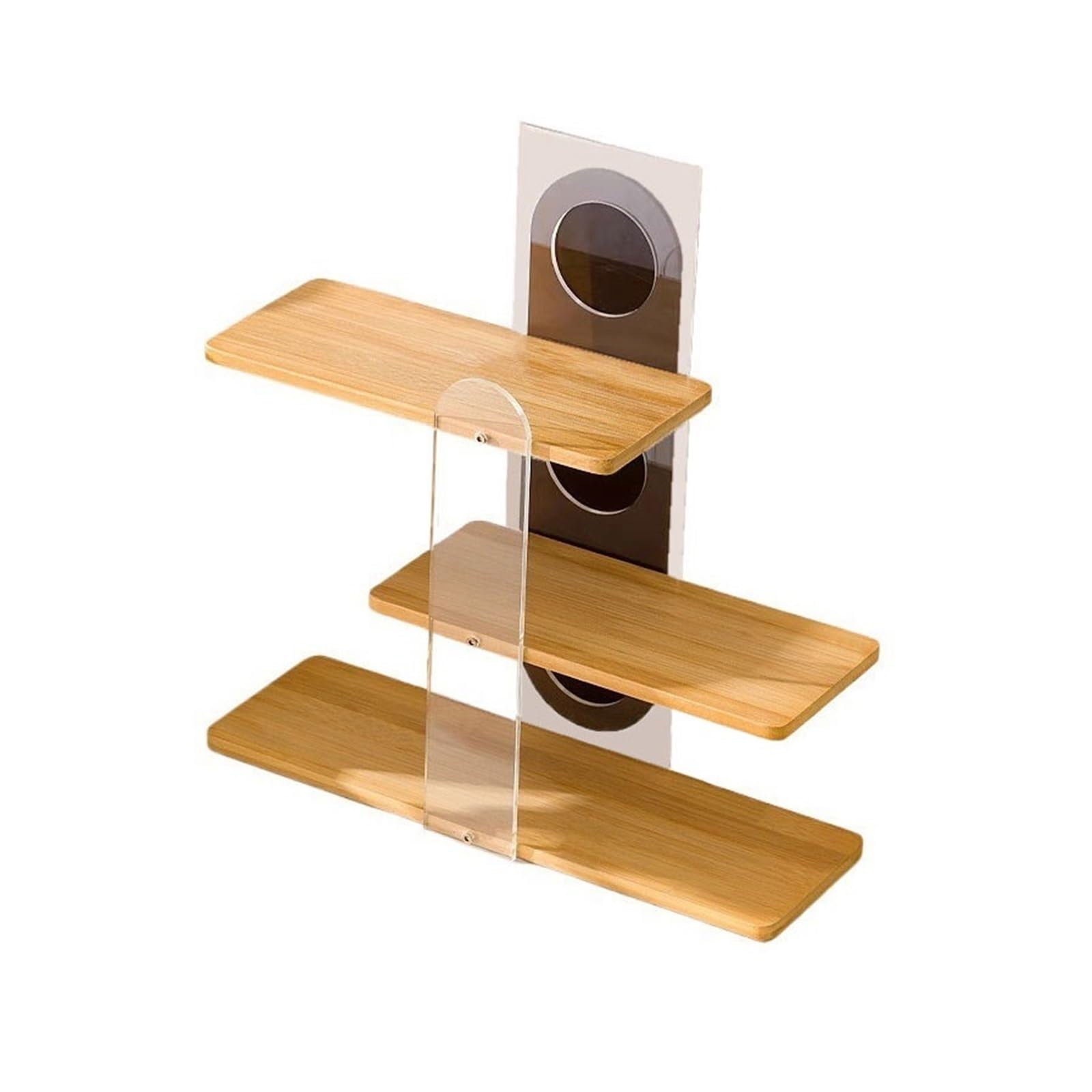 XUJUAN-0227 Bookshelf Creativity Light Luxury Style Desktop Bookshelf Staggered Storage Rack for Home Office