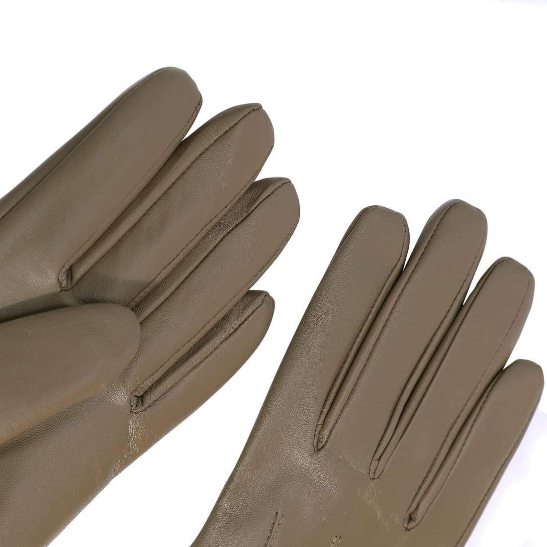 Harssidanzar Guanti invernali da donna in pelle Fodera in caldo cashmere Touch screen Finitura vintage GL017EU