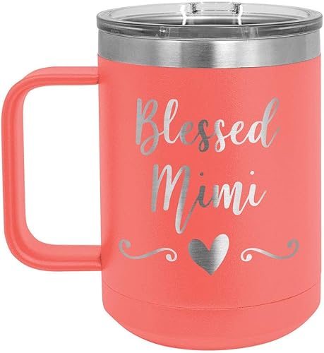 Miniatura 8 de BLESSED MIMI Blanco 15 oz Taza de café wtapa deslizante  Taza de café de viaje aislada  Ideas de regalos de cumpleaños o Navidad de mujeres u