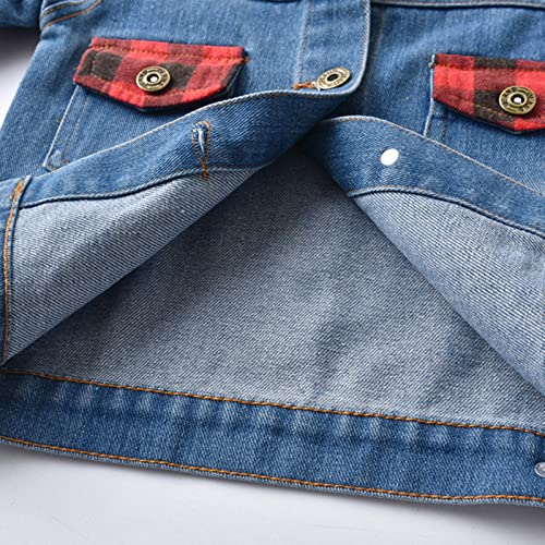 Toddler Baby Boys Girls Denim Jacket Button Down Basic Ripped Jeans Coat Kid Retro Cowboy Outwear Fall Casual Clothes3