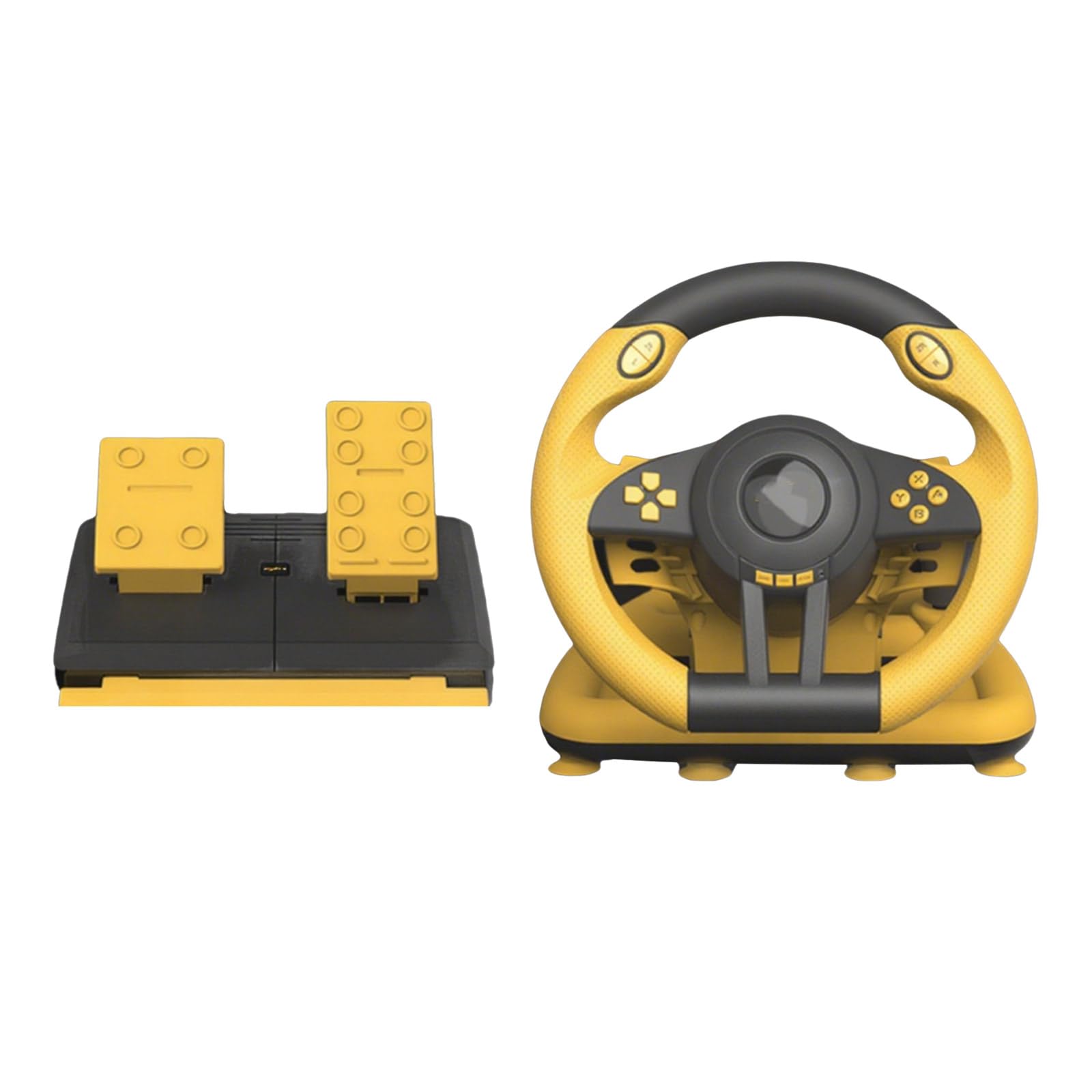 Geavonyg USB Multiplataforma Con Rotación De 180° Conducción Doble Motor Y Pedales Controlador Simuladores Carreras Múltiples Plataformas