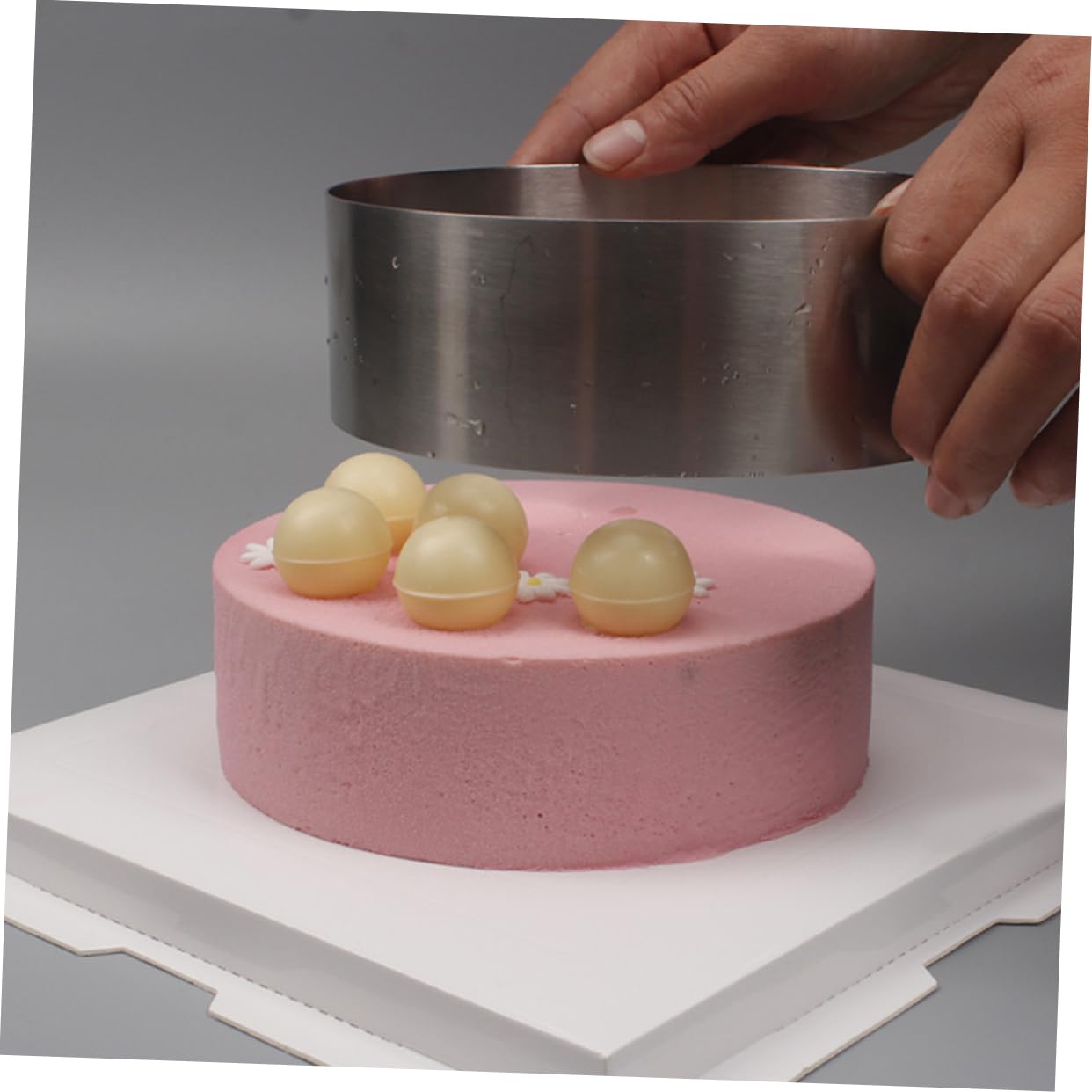 GRIRIW Square Mousse Cake Mold Stainless Steel Loaf Mould Non-stick Mousse Baking Mold for Daily Baking