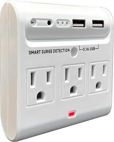 SCS Enterprises WF-113 Cámara espía inalámbrica con señal IP digital WiFi grabación y acceso remoto a Internet cámara oculta en 3 tomas de corriente