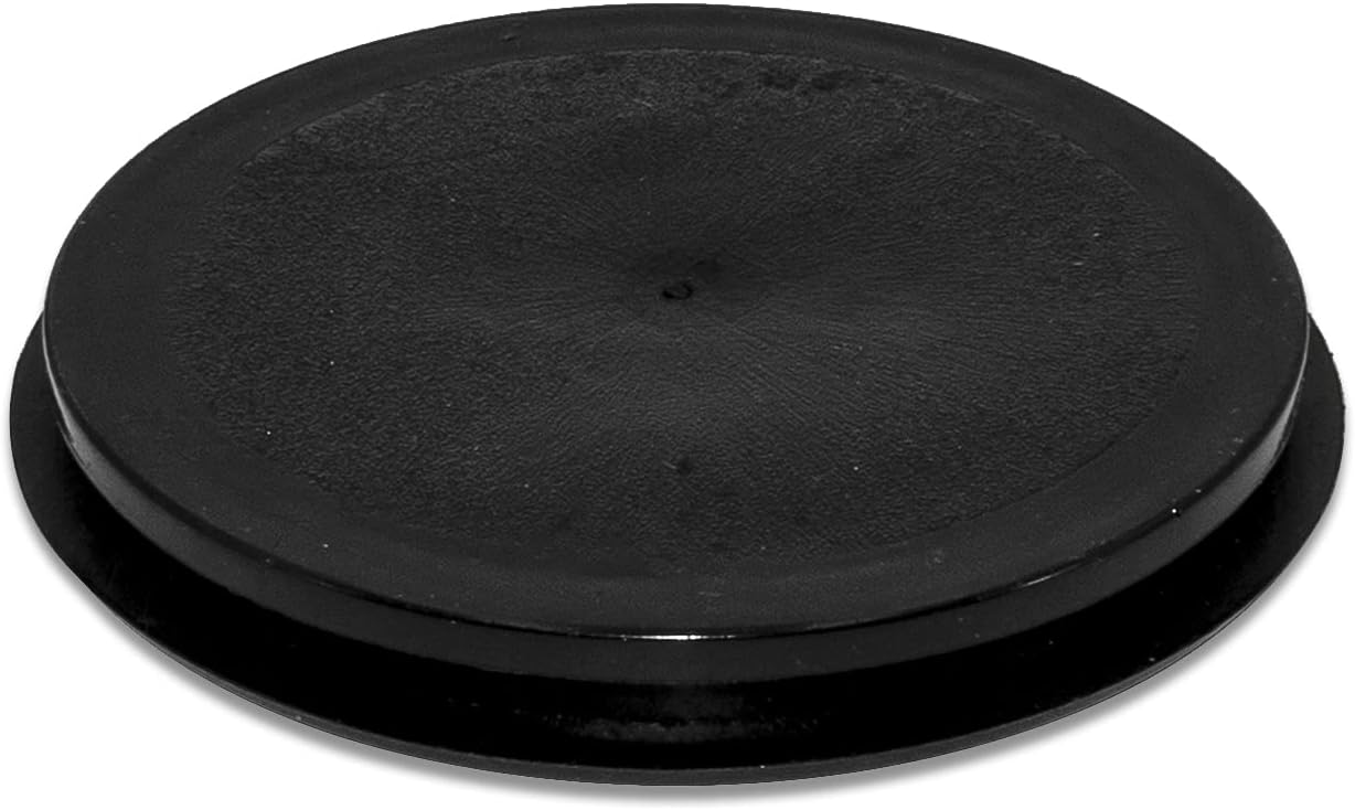 Flyshop Black 70 mm 2-3/4" Rubber Plug, 60 mm 2-3/8" ID, One-Sided Cable Protector Synthetic Rubber Grommets Hole Plug Wire Protection, Round, 4-Pack