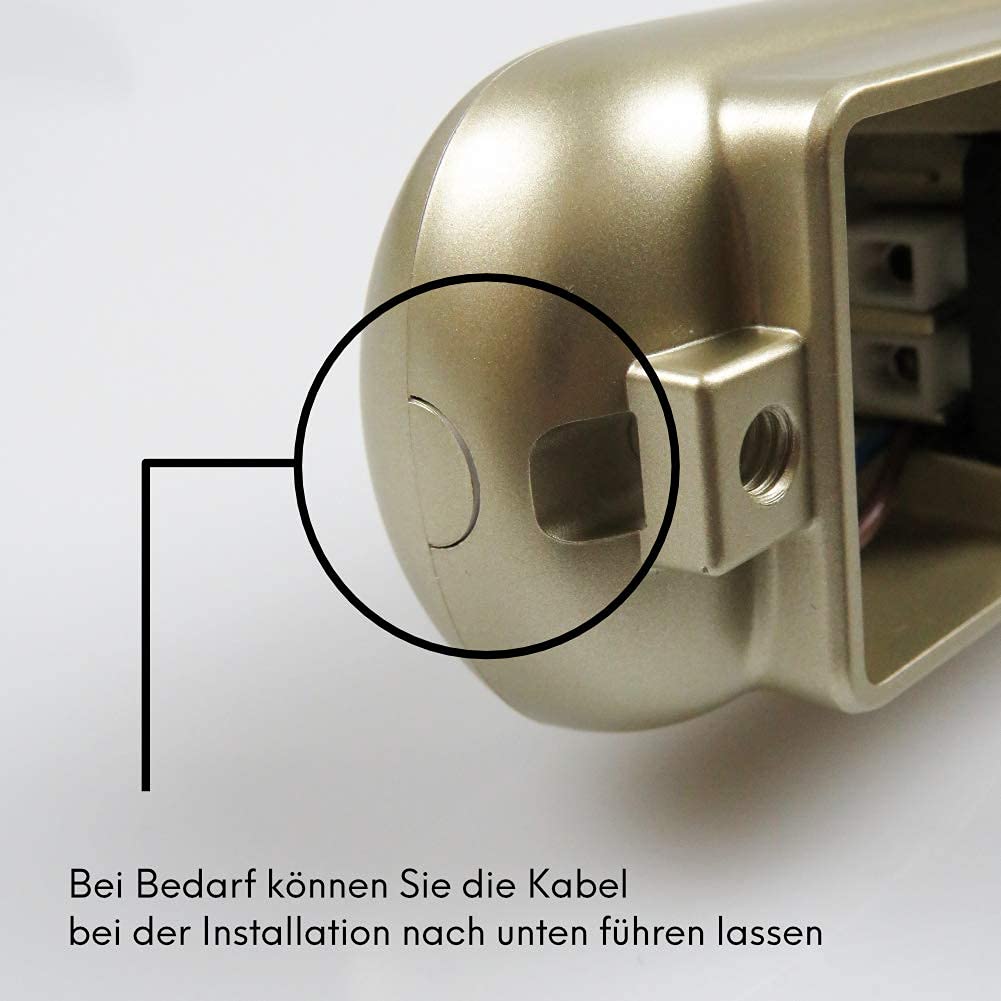 Lampa nocna "Sedani" 4 W lampka do czytania Flex silikonowa szyjka ciepła biel, kolor: mosiądz