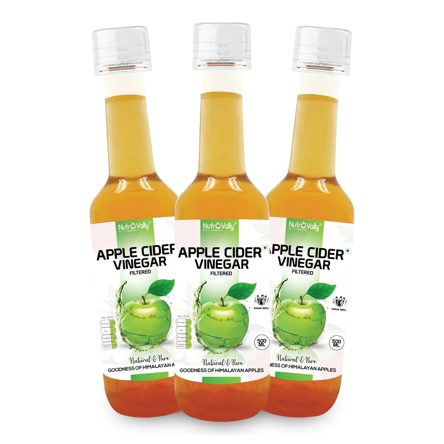 NutroVally Apple Cider Vinegar for Weight Loss | Natural Himalayan Apples | Digestion Booster Filtered ACV (500 ml (Pack of 3)) (B0D28QKZ64) Amazon Price History, Amazon Price Tracker