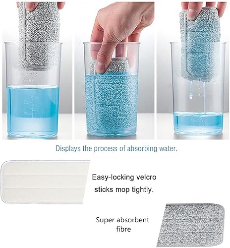 Miniatura 4 de Almohadillas de repuesto para trapeador de 36 pulgadas, paquete de 6 repuestos para fregona, almohadillas de microfibra lavables, se pueden combinar