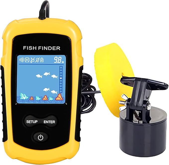 Atibin Handheld Kayak Fish Depth Finder Portable Transducer
