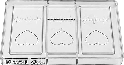 Miniatura 2 de CM 3842 Luis Amado - Molde de policarbonato transparente para chocolate con 3 cavidades para tabletas, cada una de 2.756 in x 5.512 in x 0.287 in de