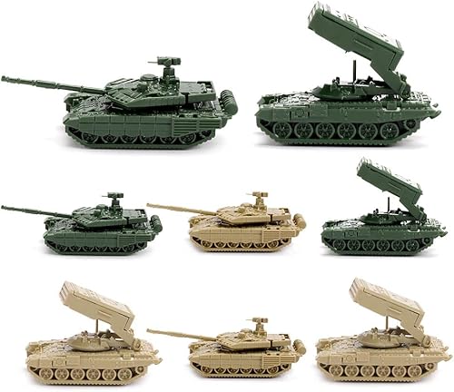 Miniatura 1 de ViiKONDO Kit de modelo de tanque de juguete, vehículo militar, escala 1144, tanque de batalla principal T-90MS ruso contra T0S-1A, sistema
