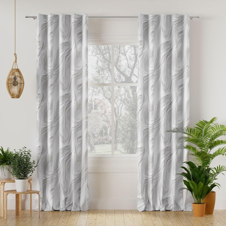 Gardinen Vorhangen Tenda Grigia In Raso 140x280 cm (LxA) Modello Caramela Corta O Lunga Con Nastro Arricciato Per Soggiorno Cucina O Camera Da Letto Elegante E Moderna