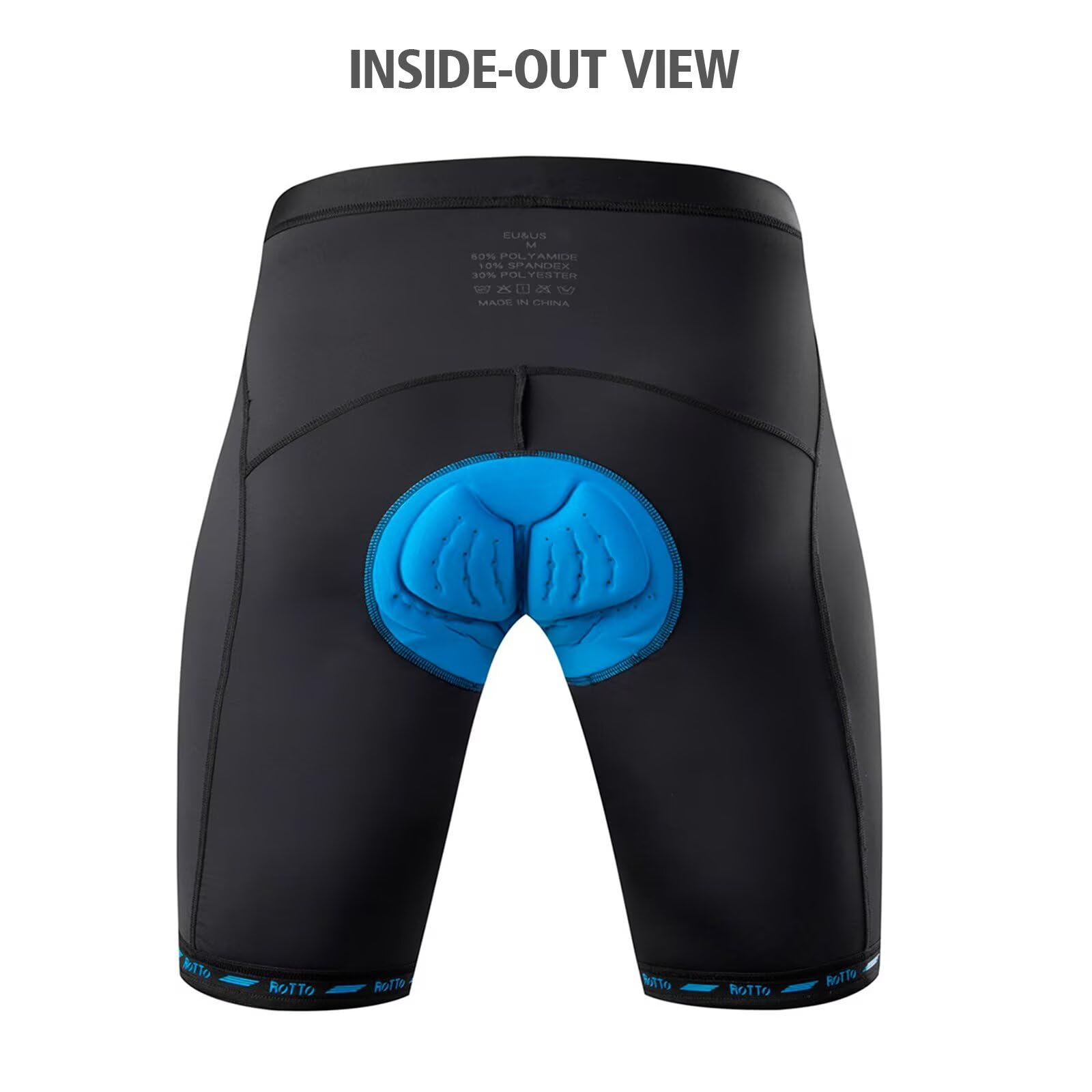 ROTTO Radlerhose Herren Fahrradhose Kurz Radhose Gepolstert Gemütlich stoßfeste