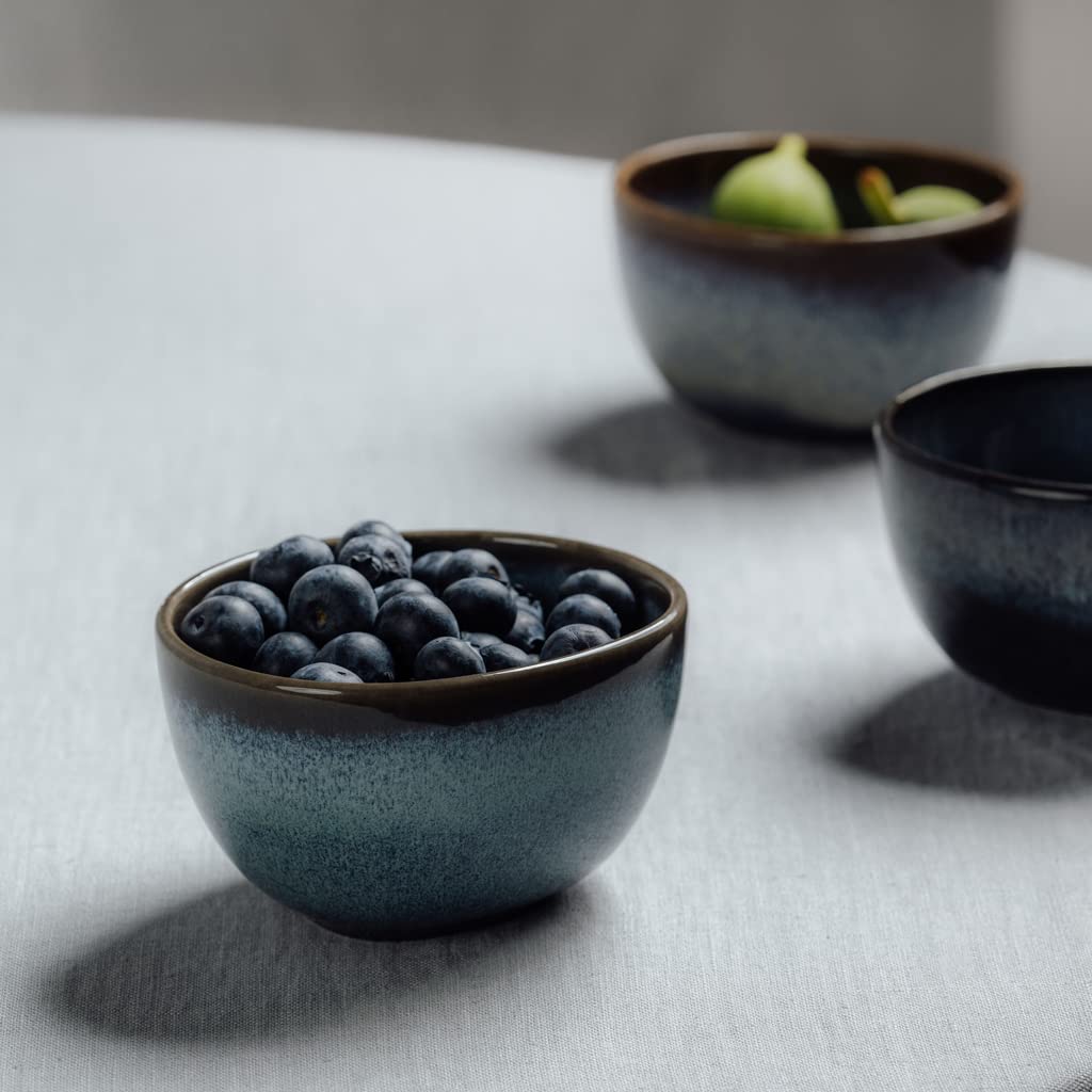 Villeroy & Boch like. by Lave Gris Dipschälchen 6er Set, 140 ml, Schale für Dips & Snacks, 10x10x6 cm, Steingut, Grau