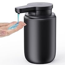 Dispenser di sapone automatico elettrico con sensore a infrarossi: set di dispenser per sapone liquido Automatic Soap Dispenser IPX5 impermeabile, ricarica USB-C con sensore a infrarossi, sensore di