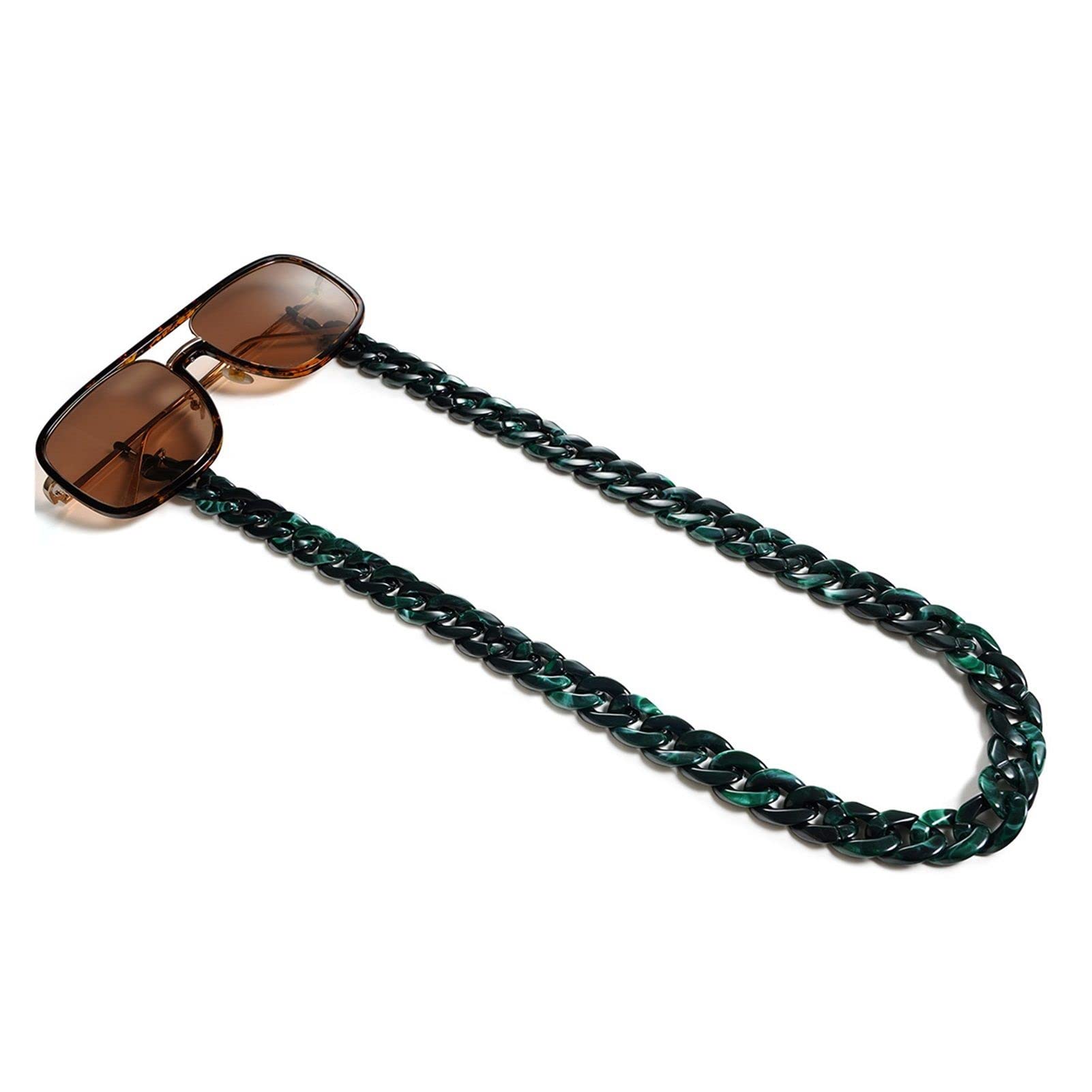 Plastikowe okulary Łańcuch Akrylowe Okulary Liny (Color : 8, Size : One Size)