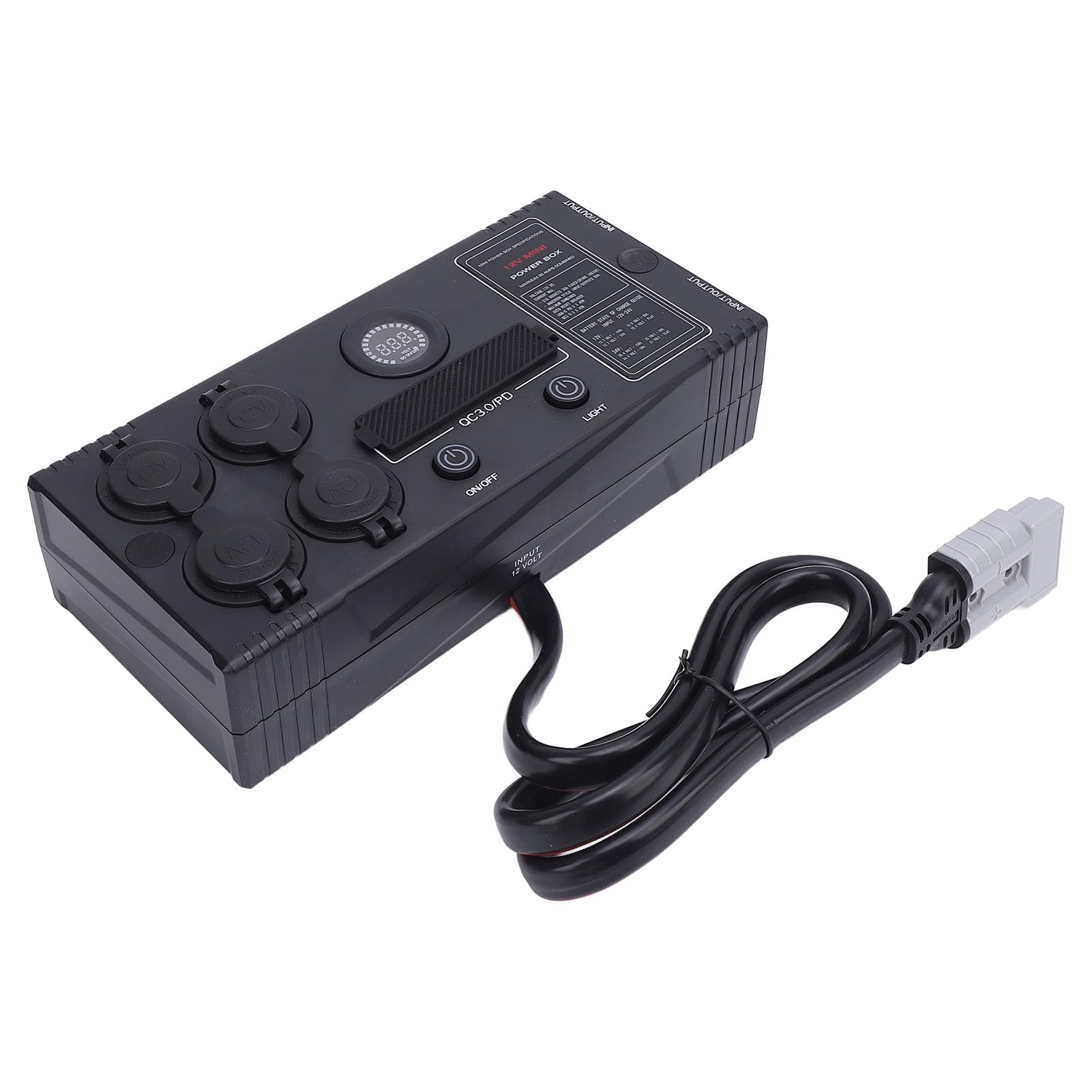 12V Mini Power Box Tragbarer Steuer Hub für Anderson Plug QC 3.0 Port LED Light Power Hub -Verteilungsbox