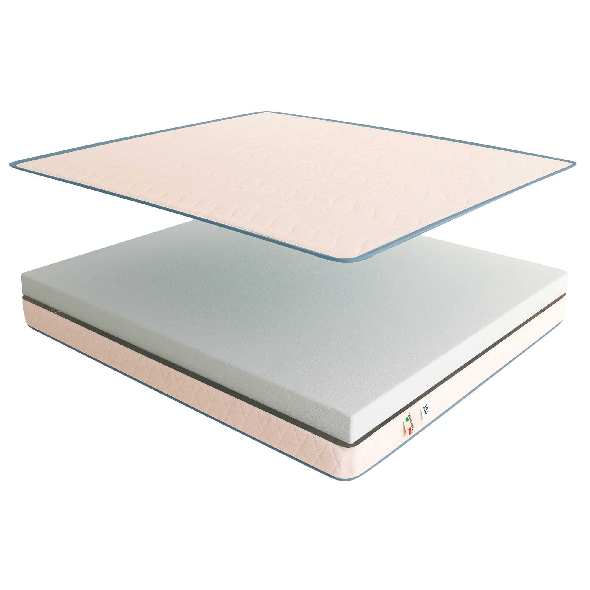 Baldiflex Materasso Singolo con Rivestimento Anallergico, misura 80x190 cm, H 10 cm Basic, Ortopedico Medio Rigido 100% Made in Italy