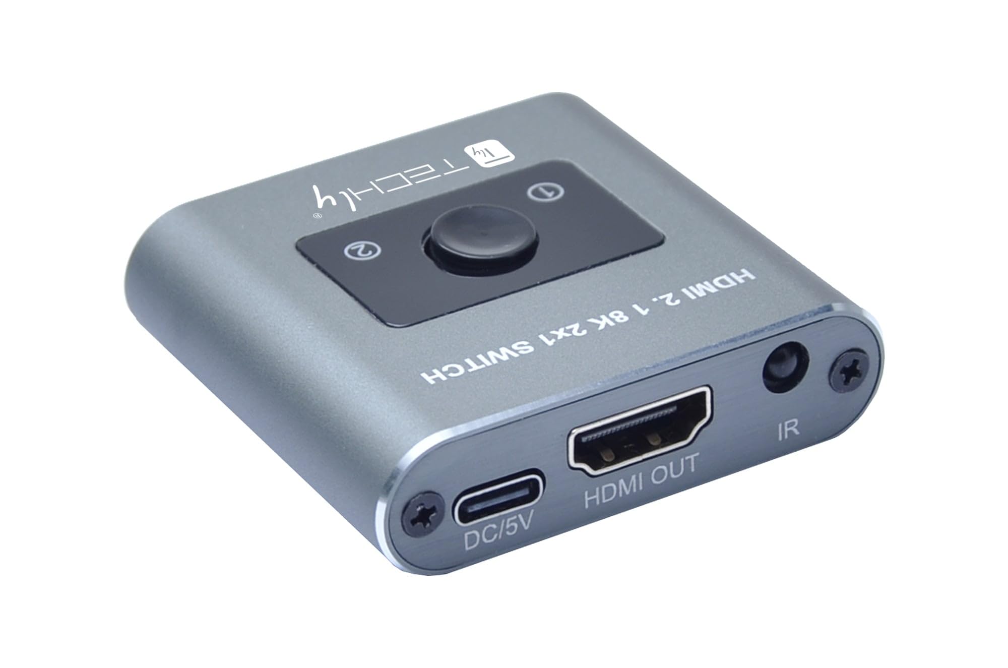 TECHLY 365504 Switch 2x1 HDMI 2.1 8K Szary