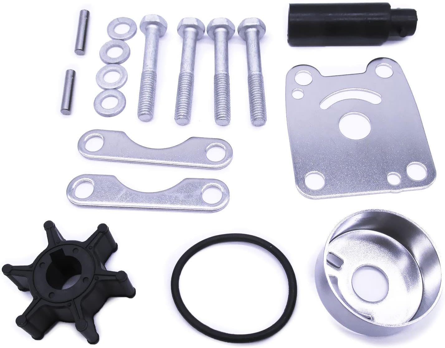 SouthMarine Boat Motor 6L5-W0078-00 Water Pump Impeller Repair Kit for Yamaha 3HP 3MSHQ 3ML 3MLHT 3MSHA 3MSH Outboard Engine Rebuild Set