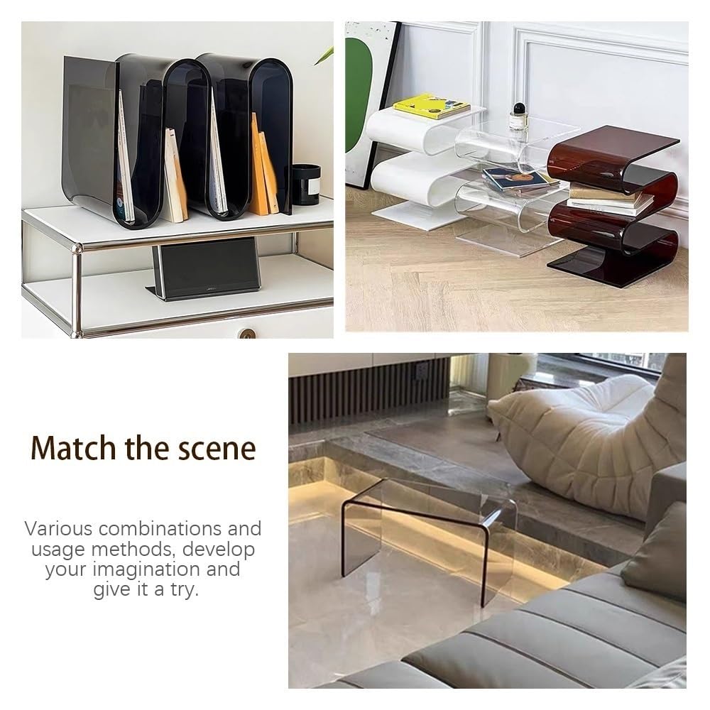 Amazon.com: LFSBTI Acrylic S-Shaped Side Table, Modern Bedside