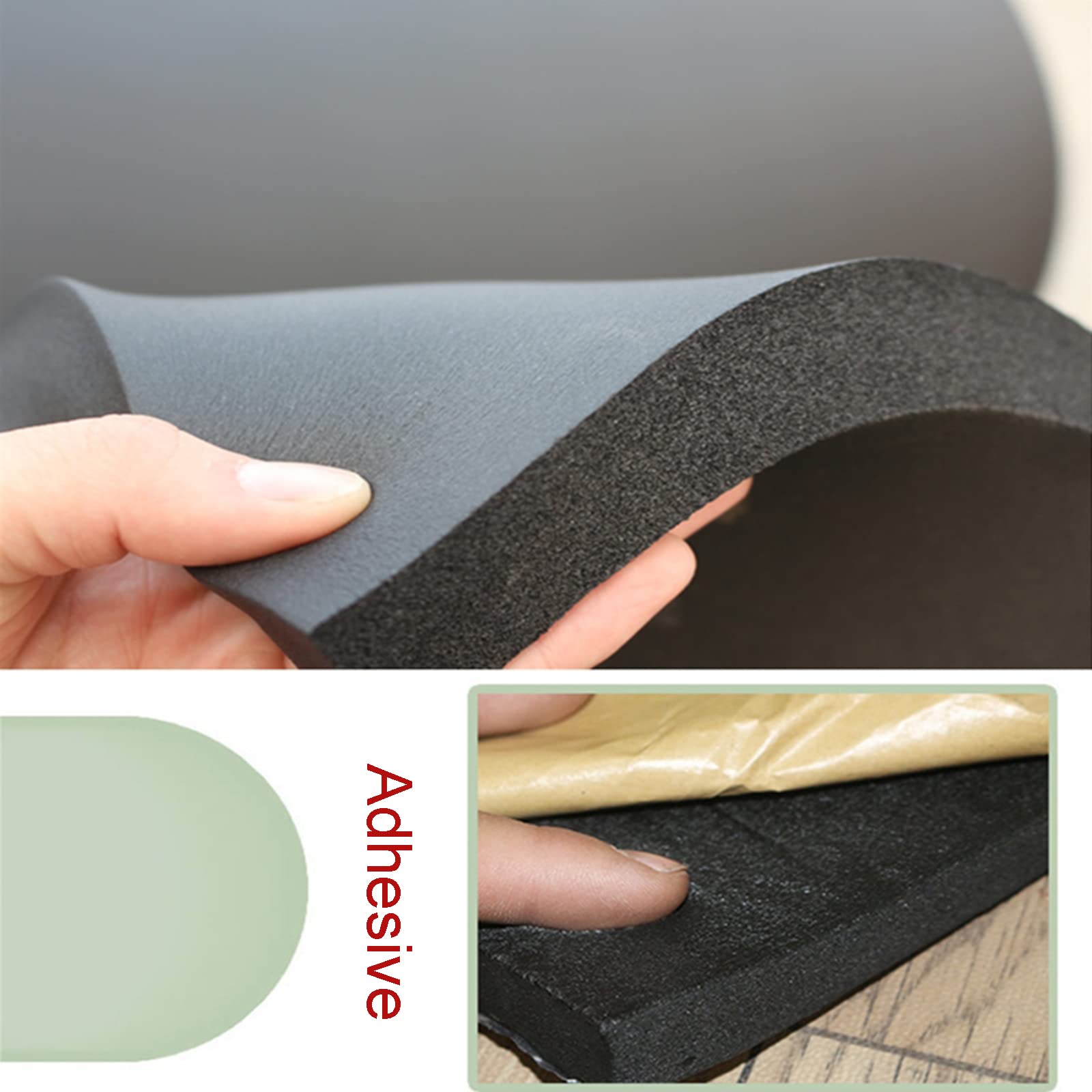Cotone Isolante Acustico per Auto,Lamina Termoriflettente,Pannello Riflettente Termosifoni,Stuoia Cotone Isolante Autoadesivo,per tetti pareti Pavimenti Lamina Isolante,20mm（THk）,1 * 1M(1m²)