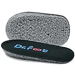 Dr. Foot\'s Height Increase Insoles, Heel Cushion Inserts, Heel Lift Inserts for Leg Length Discrepancies (0.6 Height, Black)