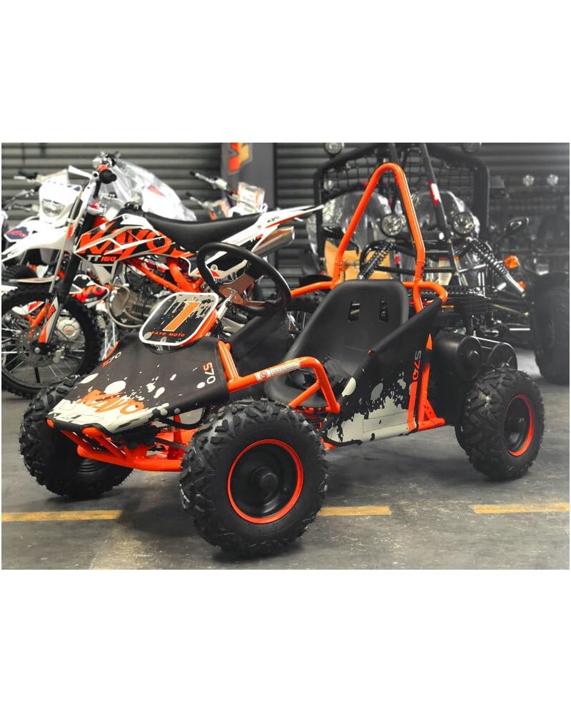 T-MOTO Buggy Kids Kayo S-70 - Buggy Benzina Bambini Uso Off-Road - Motore singolo cilindro 4 Tempi 79 cc - Quad bambini 1420 * 820 * 900 mm