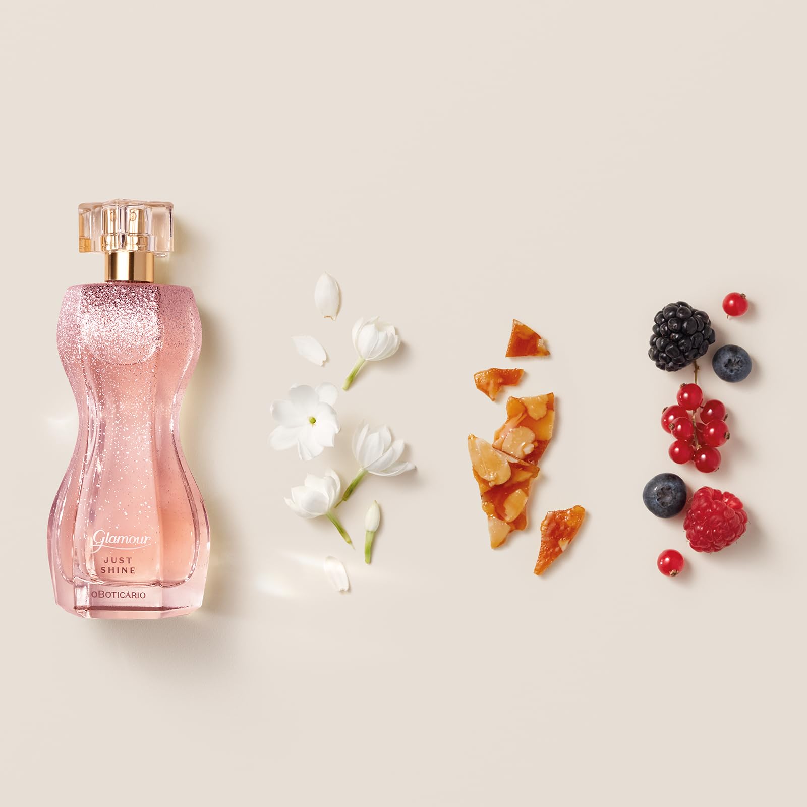 O Boticário Glamour Just Shine Eau de Toilette EDT Colonia Perfume Para Mujer | Fragancia Bergamota Magnolia Iris y Jazmín 75ml