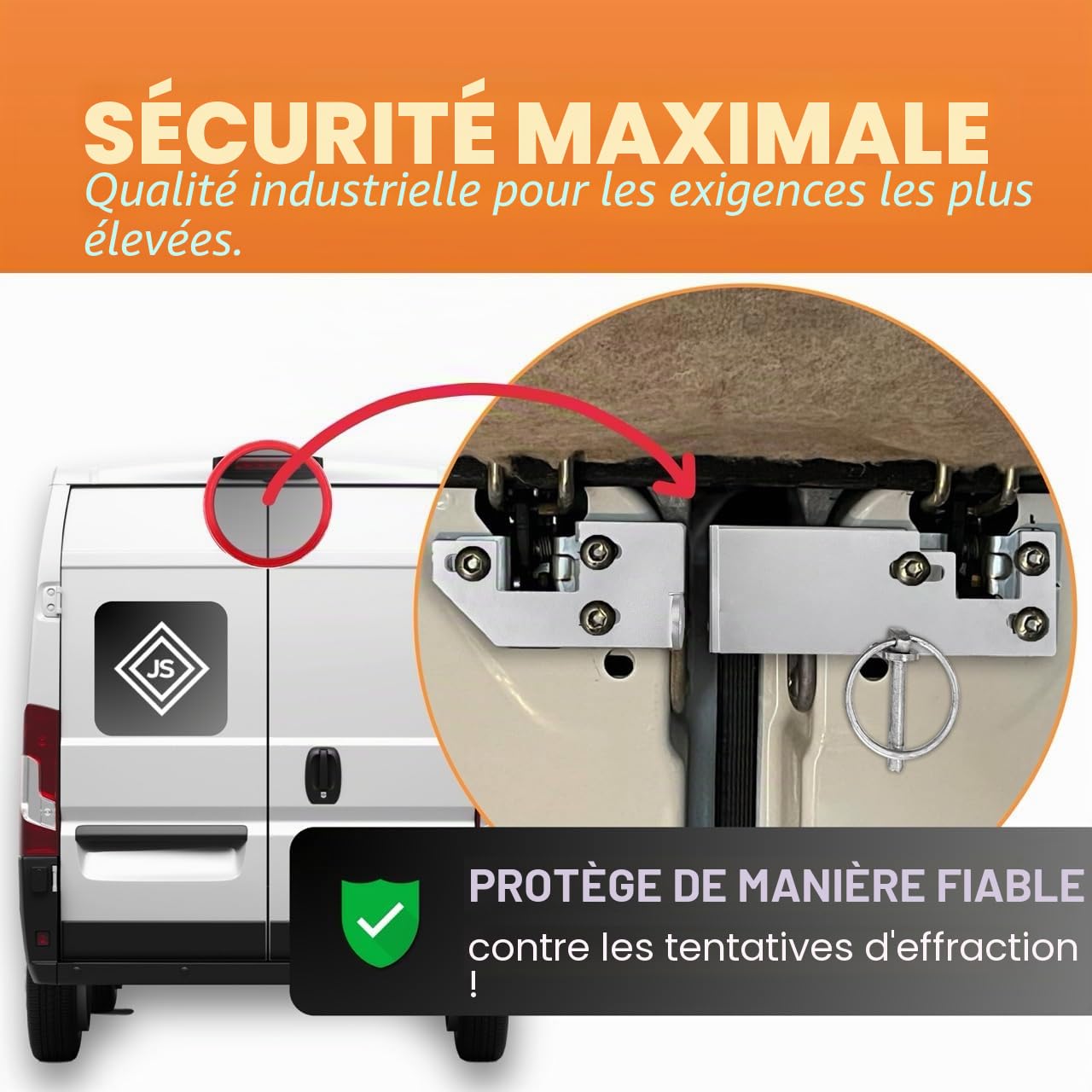 Serrure de porte arrière pour Fiat Ducato, Peugeot Boxer, Citroën Jumper H1, H2, H3, accessoire de camping-car, protection anti-effraction avec goupille rabattable X290, X250