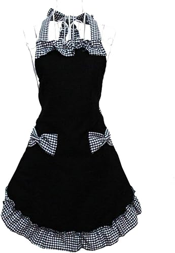 Hyzrz Lindos delantales retro encantadores vintage para mujer cocina coquetos delantales vintage para mujeres y niñas con bolsillos para regalo del