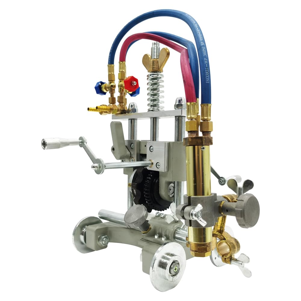 TECHTONGDA Manual Pipe Gas Cutting Machine Track Torch Burner Pipe Flame Cutting Torch Beveling Machine