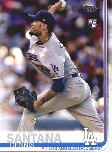Miniatura 1 de 2019 Topps Baseball #95 Dennis Santana RC Rookie Los Angeles Dodgers