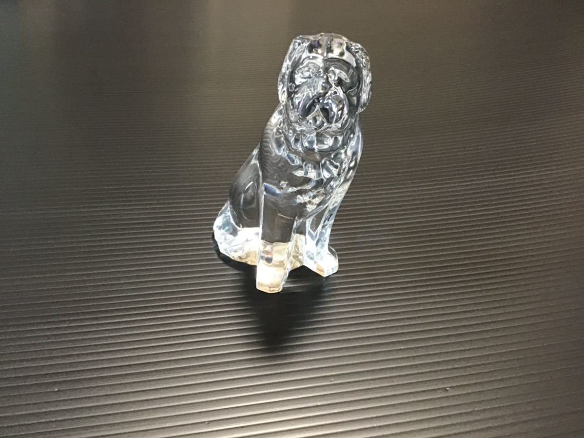 Amazon.co.jp: クリスタルガラス HOYAホヤ 置物 犬 インテリア 