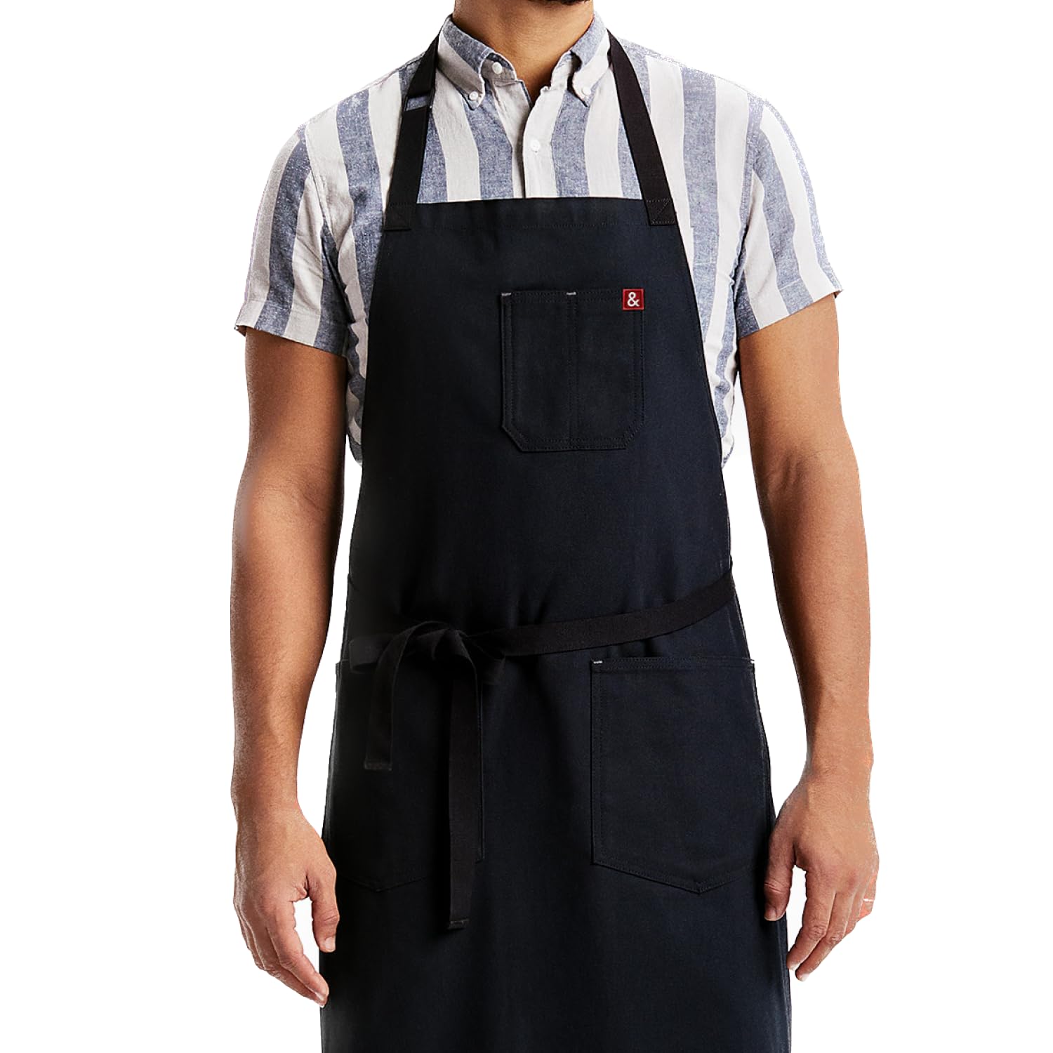 hedley & bennett Essential Apron - Professional Chef Apron with Pockets & Adjustable Bib Strap for Cooking & Grilling
