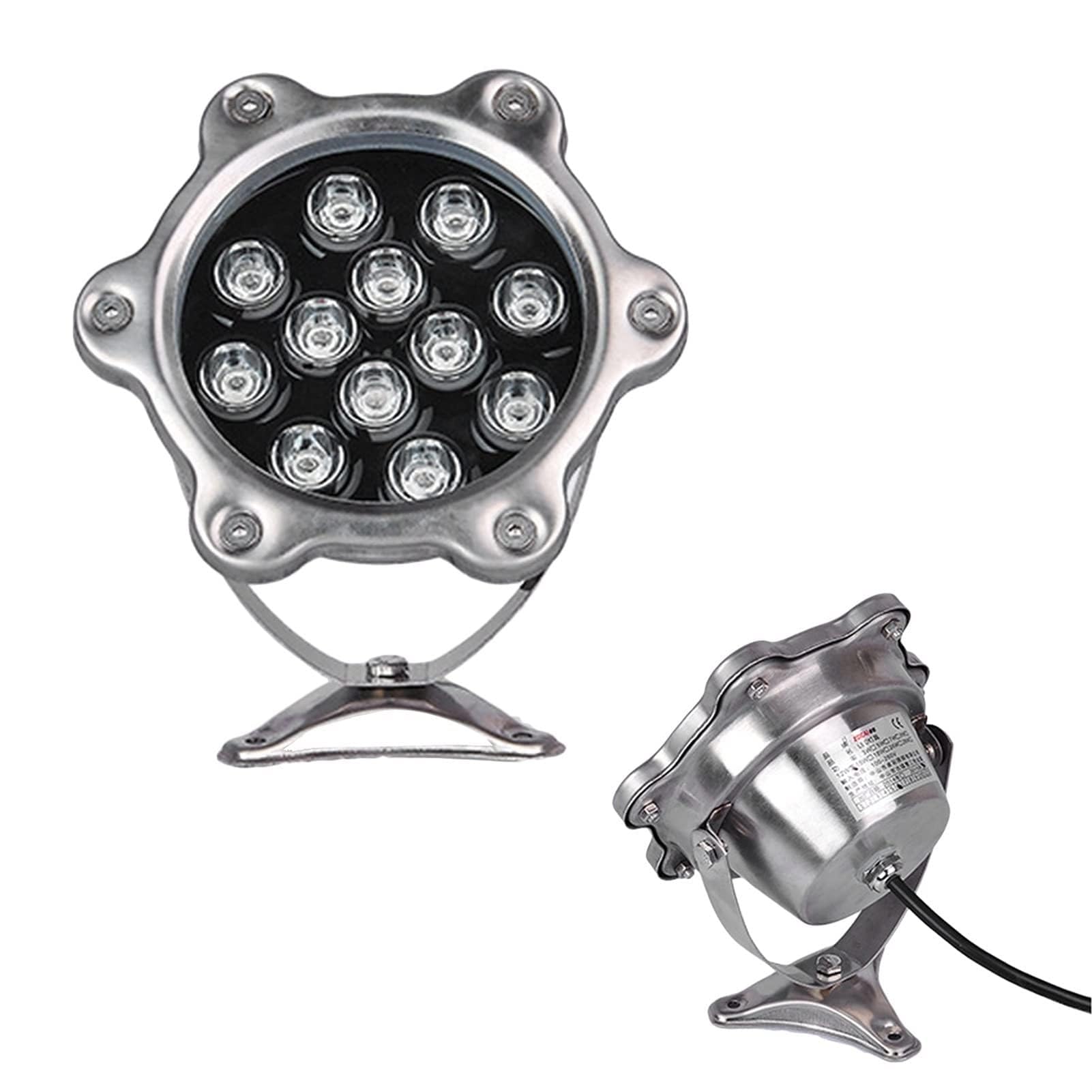 Unterwasser-Scheinwerfer, RGB-buntes Springbrunnenlicht, AC24V-Springbrunnen-Pool-Scheinwerfer, IP68 Wasserdichte Unterwasserlicht-Poolbeleuchtung, Licht Für Teich, Landschaftsbeleuchtung(Blue,24V(6W)