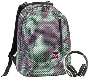 Zaino SEVEN THE DOUBLE - TWING - Grigio - cuffie stereo con grafica abbinata incluse! 2 zaini in 1 REVERSIBILE