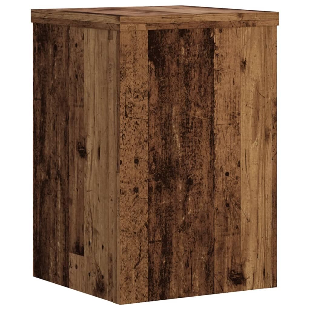 Stojak na rośliny 2 szt. 25 x 25 x 35 cm materiał drewnopochodny | Stabilna górna płyta, wypełniona piaskiem, odporna na wilgoć, ponadczasowe wzornictwo