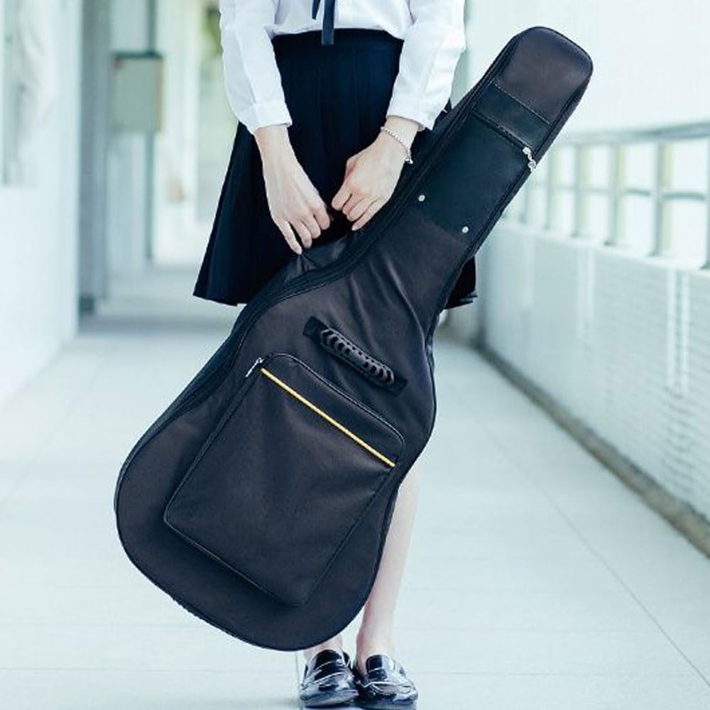 Torba na gitarę 40 41 cali, plecak na gitarę akustyczną z grubym wypełnieniem, miękki pokrowiec na gitarę akustyczną z regulowanymi paskami na ramię, futerał na gitary o wysokości 99-105 cm