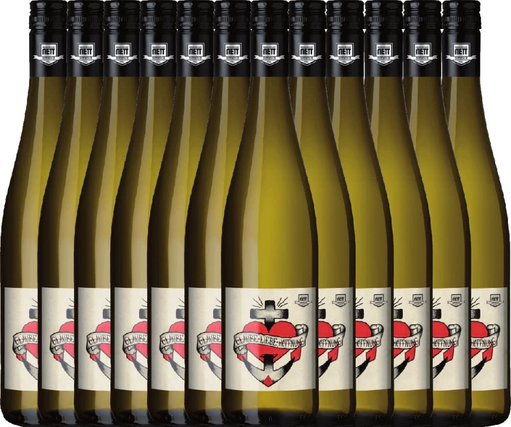 Glaube-Liebe-Hoffnung Riesling Bergdolt-Reif & Nett Weißwein 12 x 0,75l VINELLO - 12 x Weinpaket inkl. kostenlosem VINELLO.weinausgießer