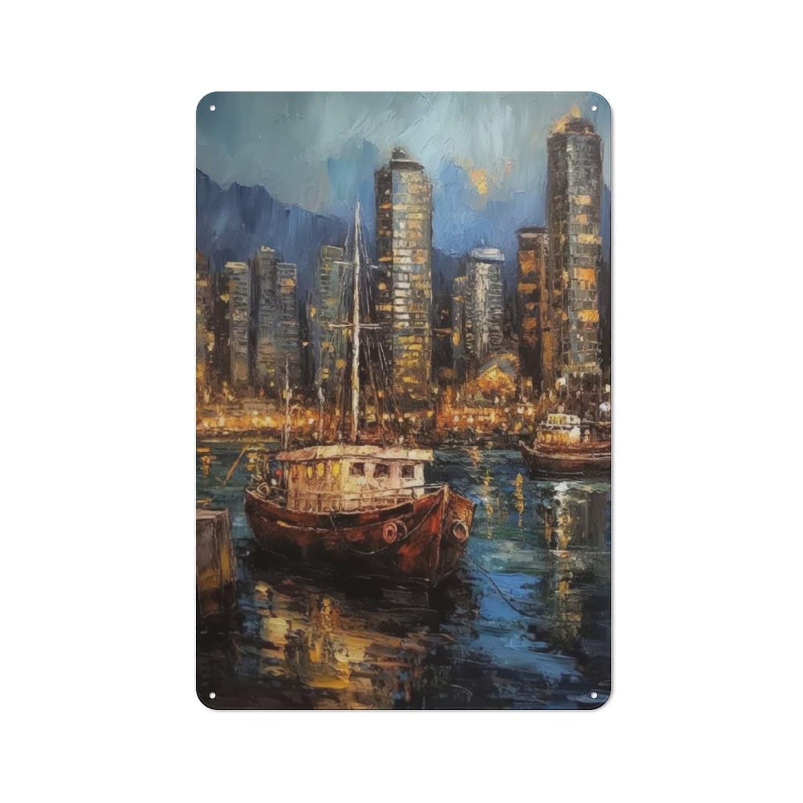 Junmoney Vancouver Beauty Canada Retro Tin Sign 30X20cm For Home Office Or Studio, Suited To Home Office Decor Fans