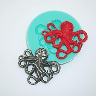 Findings Stop Brand Octopus Silicon Mold Flexible Silicone Mould for Crafts, Jewelry, Resin, Scrapbooking, Polymer Clay Fondant Chocolate.
