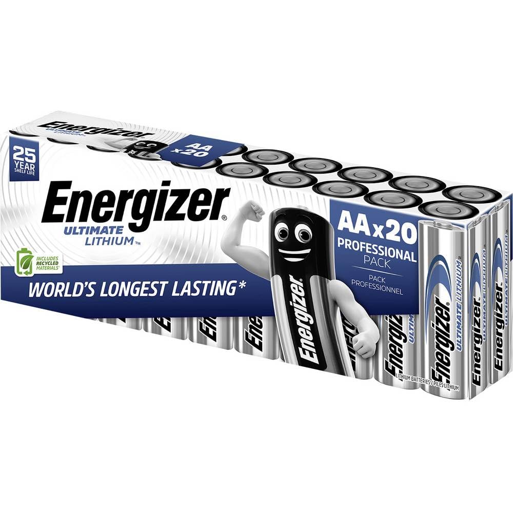 Energizer Ultimate FR6 AA Lithium-Batterie – 3000 mAh, 1,5 V, 20er-Set